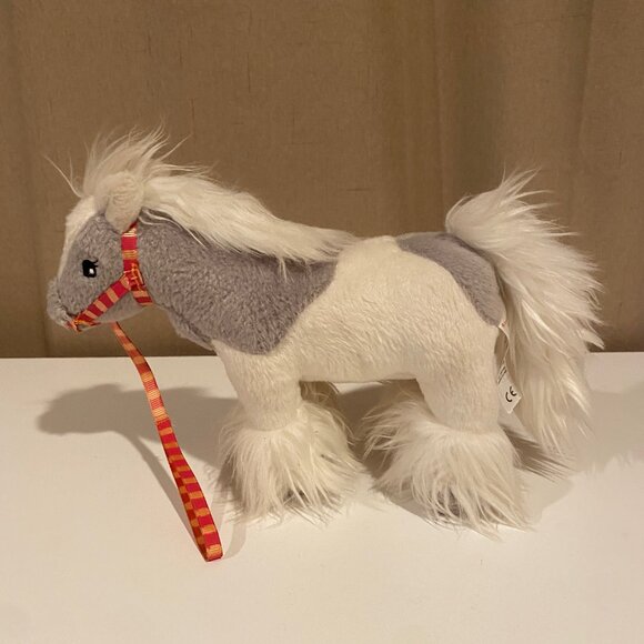 American Girl 8 Plush Horse Gray and White with Red Reins Doll Accessory - Picture 4 of 4